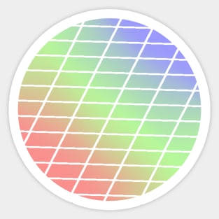 Pixel Rainbow Tiles Sticker